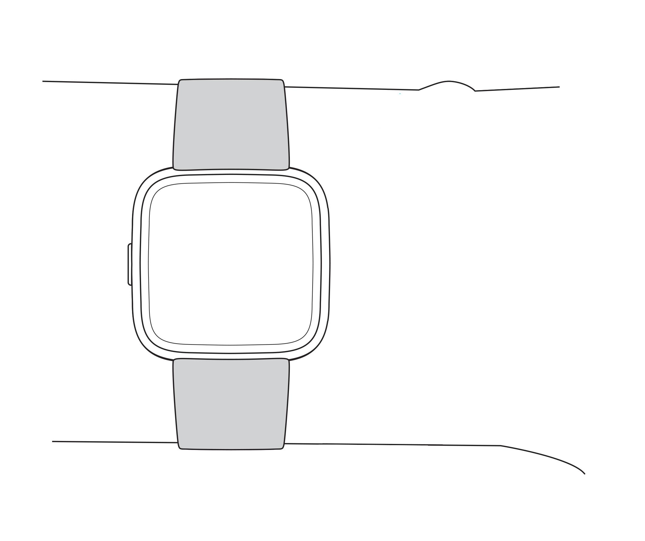 En klocka på en persons handled